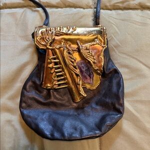 Copa Collection Amethyst Brass Leather bag